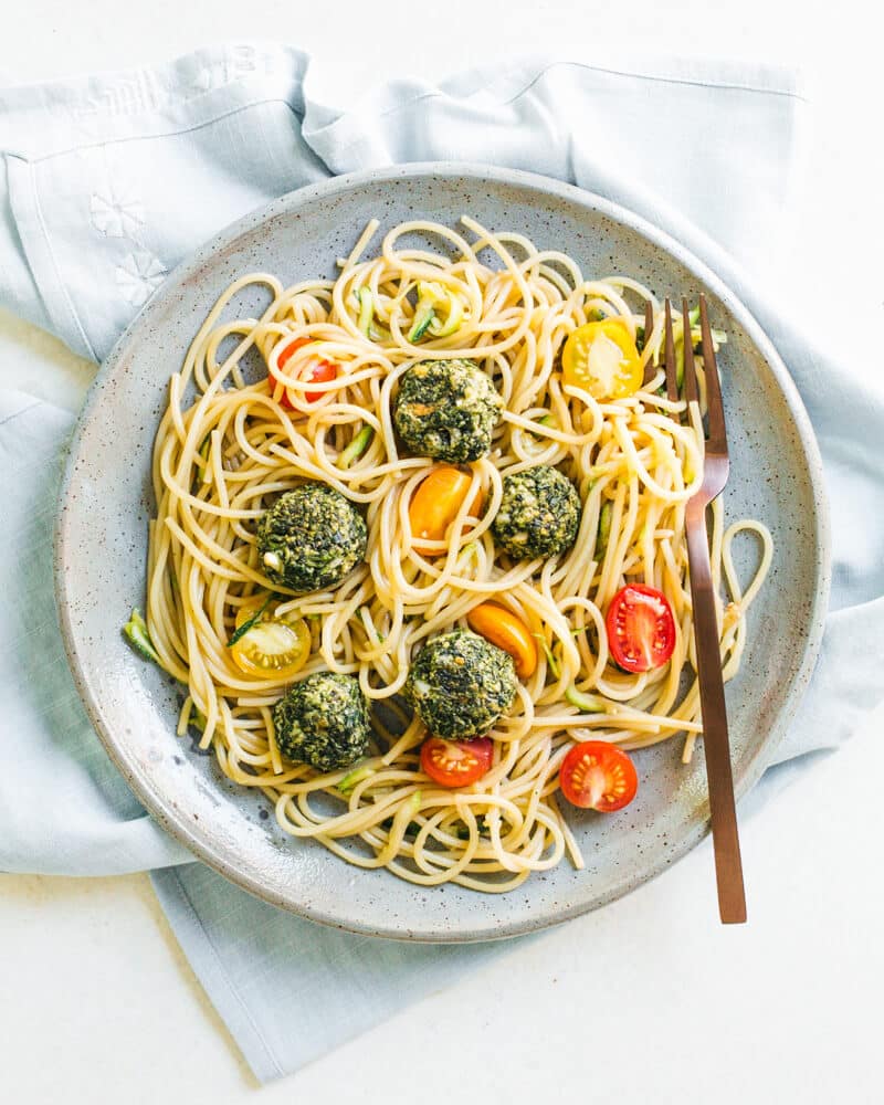 Spinach Meatballs with Feta Cheese class=